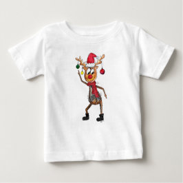 Camiseta De Bebé Deer de Navidades de danza caprichoso