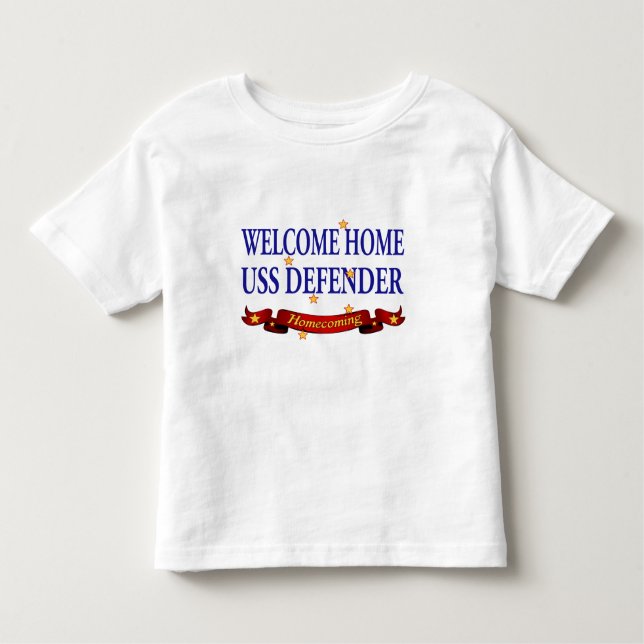 Camiseta De Bebé Defensor casero agradable de USS (Anverso)