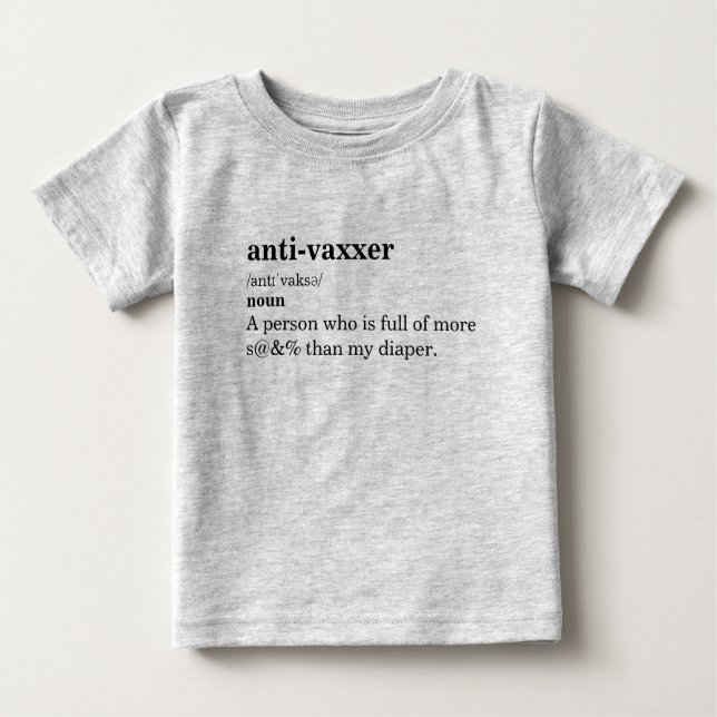 Camiseta De Bebé Definición de diccionario anti-Vaxxer (Anverso)