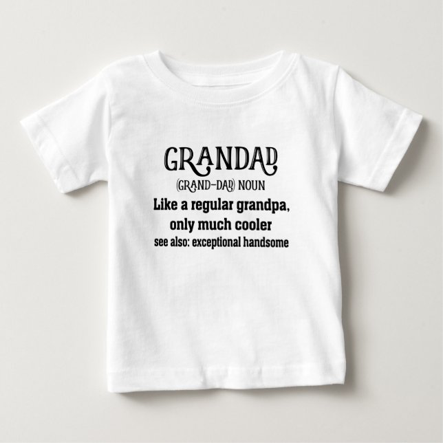 Camiseta De Bebé Definición de Gran Abuela del Día del Padre (Anverso)