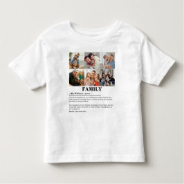 Camiseta De Bebé Definición personalizada de la familia de Collages