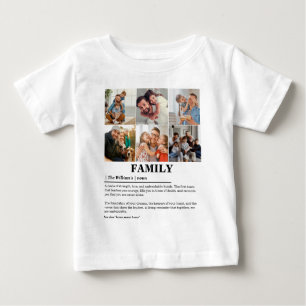 Camiseta De Bebé Definición personalizada de la familia de Collages