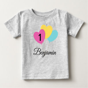 Camiseta De Bebé DEIN DISEÑO/TEXTO/FOTO globo de primer cumpleaños