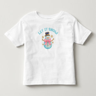 Camiseta De Bebé Deja que nieve muñeco de nieve