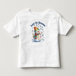 Camiseta De Bebé Deja que nieve Muñeco de nieve Invierno