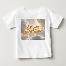 Camiseta De Bebé Deja que tu luz brille – Nubes suaves y rayos de s