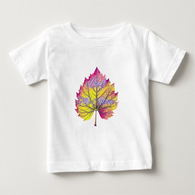 CAMISETA DE BEBÉ DÉJAME LA HOJA SOLO (Anverso)