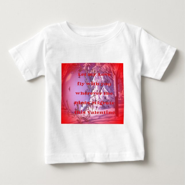Camiseta De Bebé Déjame volar contigo a San Valentín.png (Anverso)