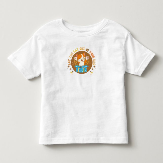 Camiseta De Bebé Dejar el gato fuera de tu bolsa (Anverso)