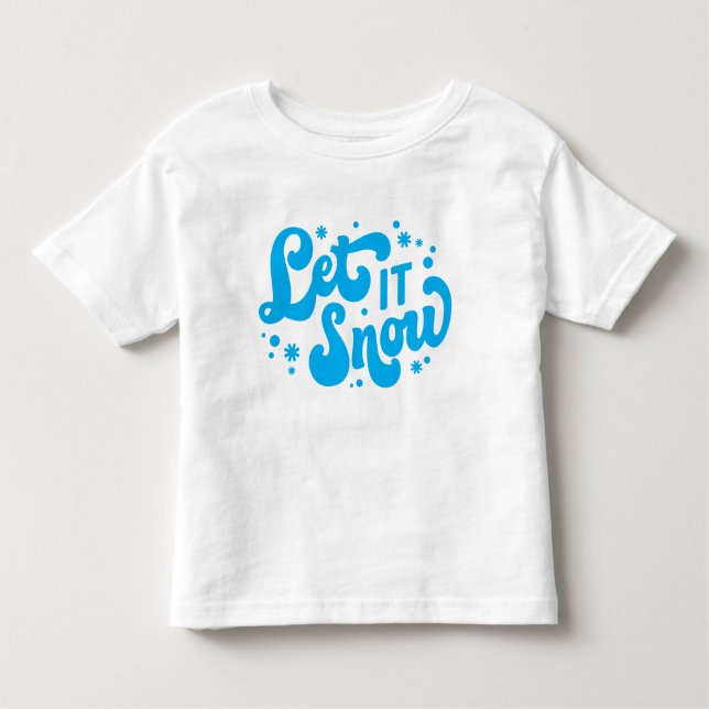 Camiseta De Bebé Dejar que nieve diseño invernal (Anverso)