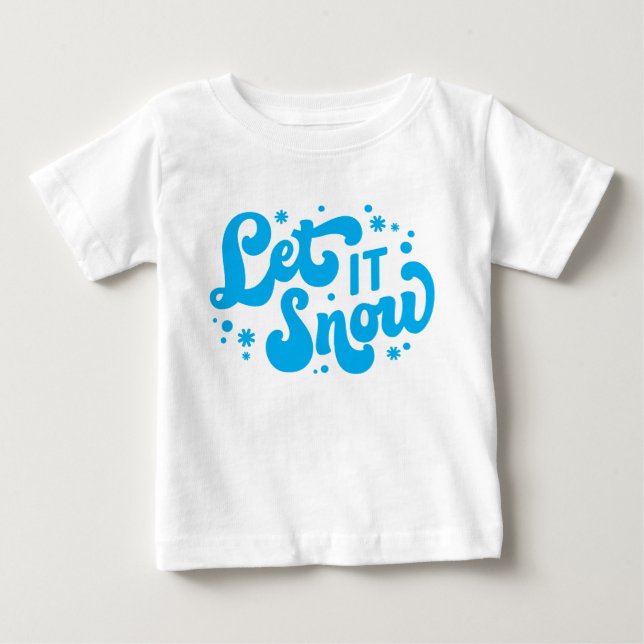 Camiseta De Bebé Dejar que nieve diseño invernal (Anverso)