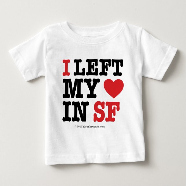 Camiseta De Bebé Dejé mi corazón (Anverso)