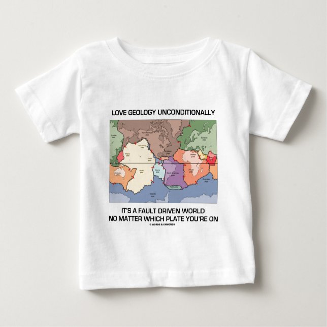 Camiseta De Bebé Del amor de la geología mundo conducido falta (Anverso)