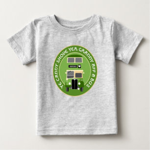 Camiseta de bebé del autobús de dos pisos Vintage 