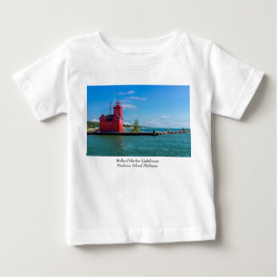 Camiseta de bebé del faro de Holland Harbor