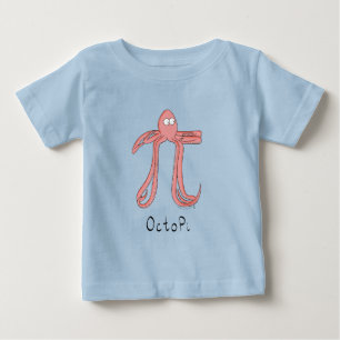 Camiseta de bebé del Octopi Pi Cute Math Pi Day