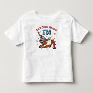 Camiseta De Bebé Del payaso 1r cumpleaños alrededor