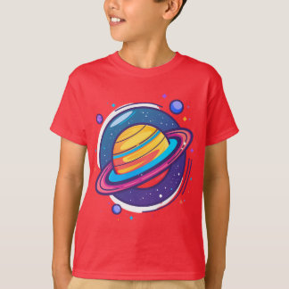 Camiseta de bebé del planeta Saturno lindo – Espac