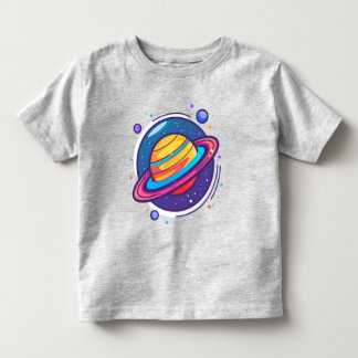Camiseta de bebé del planeta Saturno lindo – Espac