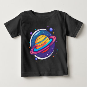 Camiseta de bebé del planeta Saturno lindo – Espac