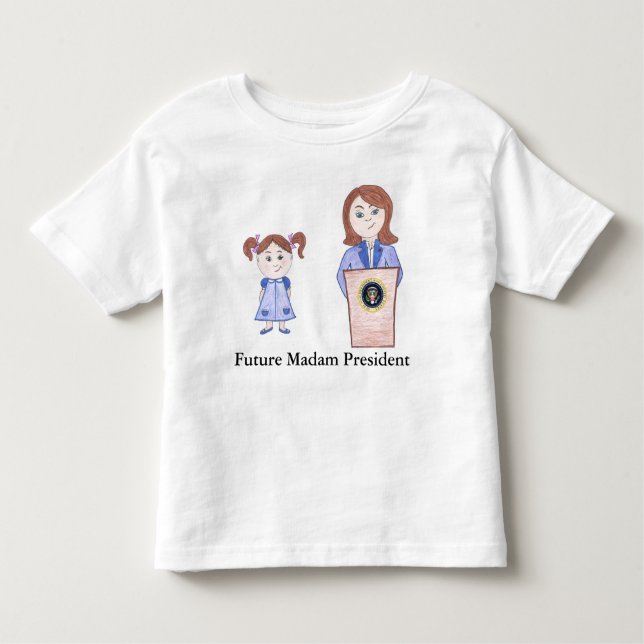 Camiseta De Bebé Del poder Chica al futuro Señora Presidenta (Anverso)