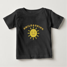Camiseta de bebé del sol sonriente lindo