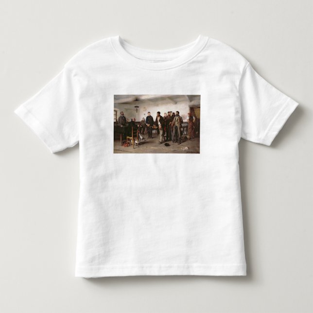 Camiseta De Bebé Delante del magistrado (Anverso)