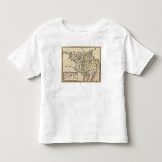 Camiseta De Bebé Delaware y Maryland 2 (Anverso)