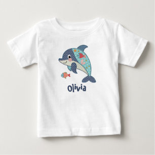 Camiseta De Bebé Delfín Adorable de Parche