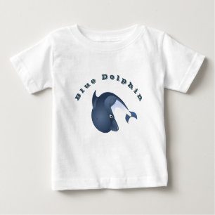 Camiseta De Bebé Delfín azul personalizado
