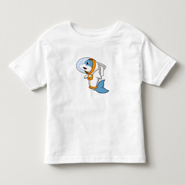 Camiseta De Bebé Delfín como astronauta con disfraz (Anverso)