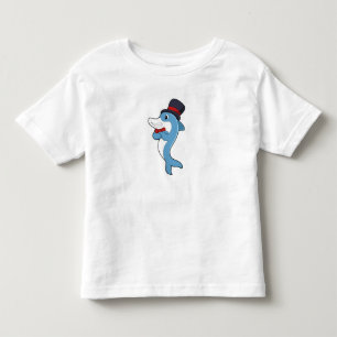 Camiseta De Bebé Delfín como caballero con sombrero