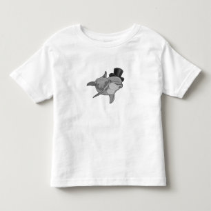 Camiseta De Bebé Delfín como caballero con sombrero de copa