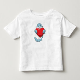Camiseta De Bebé Delfín con corazón