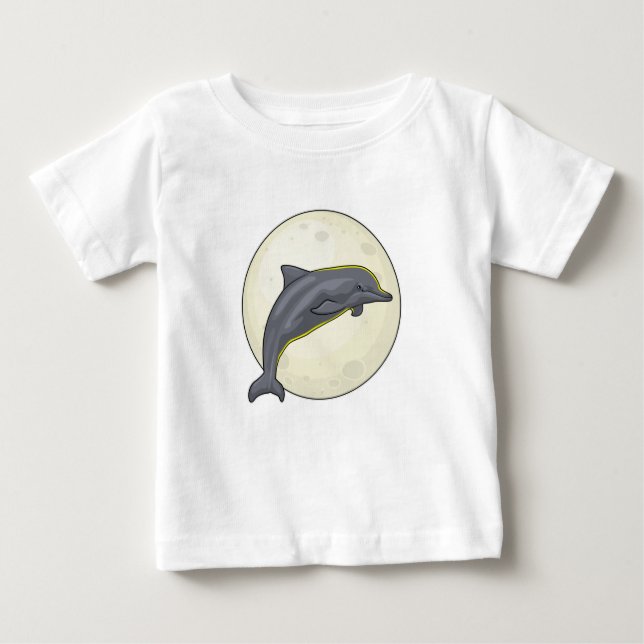 Camiseta De Bebé Delfín con luna (Anverso)