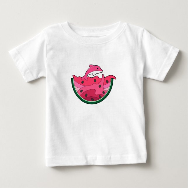 Camiseta De Bebé Delfín con sandía (Anverso)