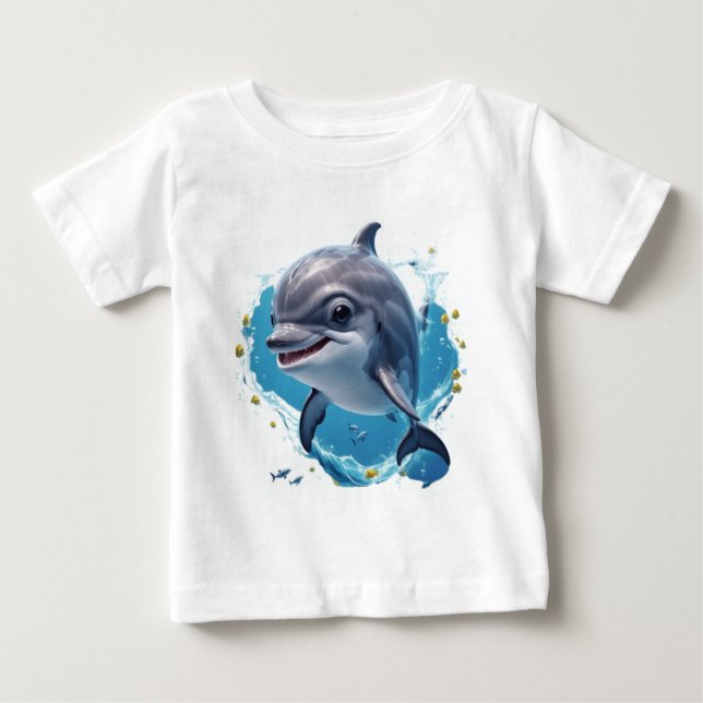 Camiseta De Bebé Delfín cutáneo (Anverso)