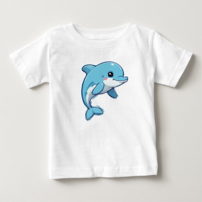 Camiseta De Bebé Delfín de Cute (Anverso)