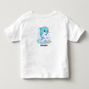 Camiseta De Bebé Delfín divertido de burbujas salpicaduras Diseño p