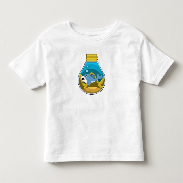 Camiseta De Bebé Delfín en Natación en Acuario (Anverso)