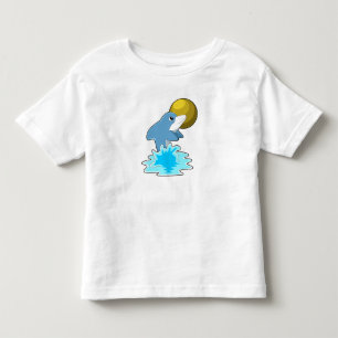 Camiseta De Bebé Delfín nadando con la luna