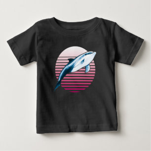 Camiseta De Bebé Delfín retro estilo vintage