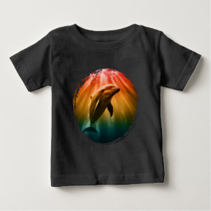 Camiseta De Bebé delfín verano mar océano atardecer