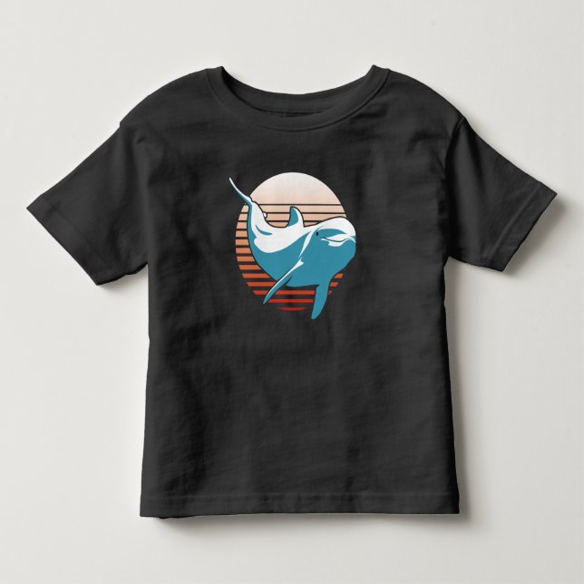 Camiseta De Bebé Delfín vintage (Anverso)