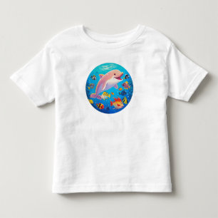 Camiseta De Bebé Delfín y peces tropicales bajo el agua