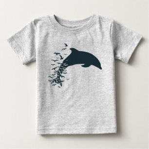 Camiseta De Bebé Delfines De Océano Gaviotas Naturaleza