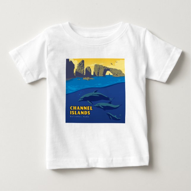 Camiseta De Bebé Delfines del Parque Nacional de las Islas del Cana (Anverso)