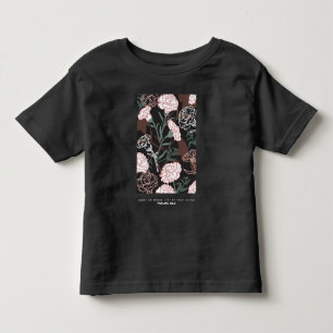 Camiseta De Bebé Delicados claveles rosados con flores de hojas ver
