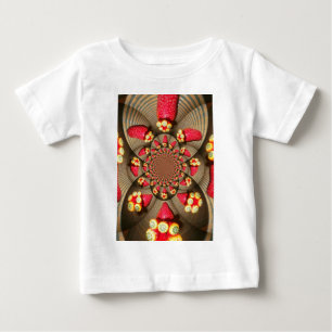 Camiseta De Bebé Delicia Roja Colorida: Arte de Calidoscopio de Fre
