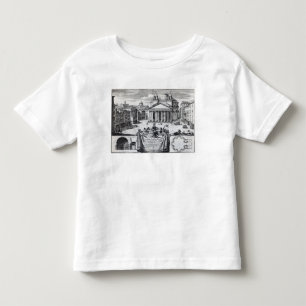 Camiseta De Bebé Della Rotonda de la plaza con vistas a panteón